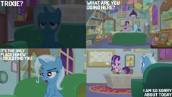 Size: 2000x1125 | Tagged: safe, derpibooru import, edit, edited screencap, editor:quoterific, screencap, starlight glimmer, trixie, student counsel, image, png