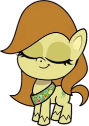 Size: 306x430 | Tagged: safe, artist:pascalmulokozi2, derpibooru import, edit, edited screencap, screencap, earth pony, pony, my little pony: pony life, butterscotch (g4.5), caramel latte, eyes closed, female, image, mare, not a vector, png, simple background, solo, transparent background