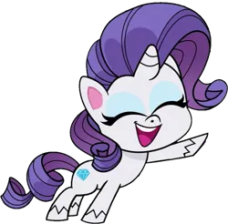 Size: 739x726 | Tagged: safe, artist:pascalmulokozi2, derpibooru import, edit, edited screencap, screencap, rarity, pony, my little pony: pony life, eyes closed, female, image, mare, not a vector, open mouth, png, pointing, simple background, solo, transparent background