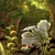 Size: 1500x1500 | Tagged: safe, artist:yuntaoxd, derpibooru import, discord, fluttershy, draconequus, forest, forest background, image, immortality blues, implied death, male, moss, nature, png, sad, solo, statue, tree