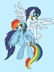 Size: 720x960 | Tagged: safe, artist:dasher666, artist:skysparkthepegasus, derpibooru import, edit, rainbow dash, soarin', pegasus, pony, female, image, male, mare, png, shipping, soarindash, stallion, straight