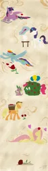 Size: 2400x8400 | Tagged: safe, artist:dragonwolfrooke, derpibooru import, applejack, fluttershy, pinkie pie, rainbow dash, rarity, spike, twilight sparkle, twilight sparkle (alicorn), alicorn, butterfly, dragon, earth pony, insect, pegasus, pony, unicorn, 4everfreebrony, absurd file size, absurd resolution, apple, apple basket, balloon, banner, basket, book, carrying, female, floating, flower, flower in hair, flying, food, hat, hiding, image, levitation, lineless, lying down, magic, mane seven, mane six, mannequin, mare, png, prone, raised hoof, rose, sun hat, telekinesis, texture, then watch her balloons lift her up to the sky