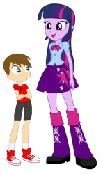 Size: 750x1271 | Tagged: safe, artist:josephpatrickbrennan, derpibooru import, twilight sparkle, oc, equestria girls, boots, child, clothes, converse, female, high heel boots, image, male, png, shirt, shoes, skirt