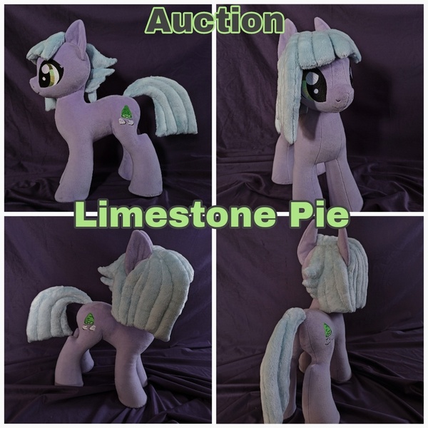 Size: 1080x1080 | Tagged: safe, artist:kuroran, derpibooru import, limestone pie, advertisement, auction, image, irl, jpeg, photo, plushie