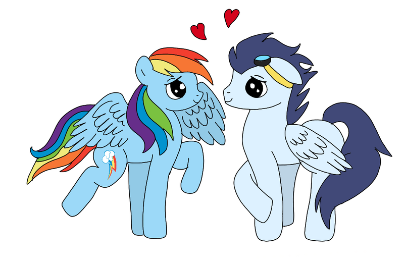 Size: 1094x720 | Tagged: safe, artist:dasher666, artist:primaveraxcx, derpibooru import, edit, rainbow dash, soarin', pegasus, pony, female, image, male, mare, png, shipping, soarindash, stallion, straight