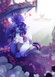 Size: 4231x5870 | Tagged: safe, artist:sweetlynight, derpibooru import, oc, oc:alpha jet, oc:lost, unofficial characters only, pegasus, pony, absurd file size, absurd resolution, cactus, commission, duo, female, flower, hug, image, male, mare, oc x oc, png, rain, shipping, sitting, stallion, straight, umbrella