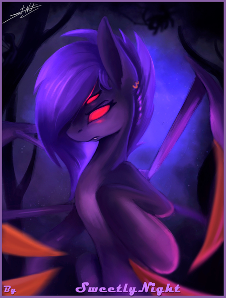 Size: 1702x2248 | Tagged: safe, artist:sweetlynight, derpibooru import, oc, unofficial characters only, monster pony, original species, pony, spiderpony, commission, ear piercing, earring, image, jewelry, jpeg, multiple eyes, piercing