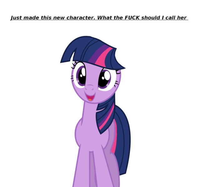 Size: 1575x1500 | Tagged: safe, derpibooru import, twilight sparkle, pony, alternate design, exploitable meme, female, image, mare, meme, missing ear, missing horn, missing wing, no ears, original character do not steal, png, simple background, text, transparent background, vulgar, wingless