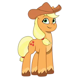 Size: 1800x1800 | Tagged: safe, artist:prixy05, derpibooru import, applejack, earth pony, pony, g5, my little pony: tell your tale, applejack's hat, cowboy hat, female, g4, g4 to g5, generation leap, hat, image, mare, png, simple background, solo, transparent background, vector