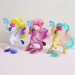 Size: 400x400 | Tagged: safe, derpibooru import, princess skystar, pony, seapony (g4), my little pony: the movie, aliexpress, bootleg, female, fins, image, jpeg, not surprise, not twilight sparkle, photo, tail, tail fin, toy, trio