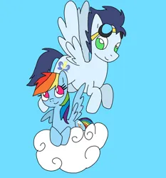 Size: 720x774 | Tagged: safe, artist:carlamarinho, artist:dasher666, derpibooru import, edit, rainbow dash, soarin', pegasus, pony, female, image, male, mare, png, shipping, soarindash, stallion, straight