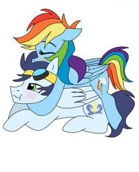 Size: 720x892 | Tagged: safe, artist:dasher666, artist:dufflebags, derpibooru import, edit, rainbow dash, soarin', pegasus, pony, female, image, male, mare, png, shipping, soarindash, stallion, straight