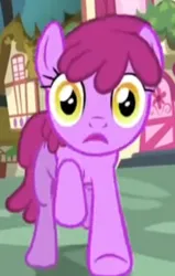 Size: 305x480 | Tagged: safe, derpibooru import, screencap, earth pony, pony, bloom and gloom, season 5, cropped, female, frown, galloping, golden eyes, image, jpeg, mare, open mouth, running, solo focus, wrong eye color