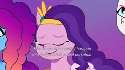 Size: 3072x1727 | Tagged: safe, derpibooru import, screencap, pipp petals, zipp storm, pegasus, pony, unicorn, g5, my little pony: tell your tale, spoiler:g5, spoiler:my little pony: tell your tale, spoiler:tyts01e67, crying, eyes closed, female, image, jpeg, mare, misty brightdawn, rebirth misty, royal sisters (g5), siblings, sisters, smiling, tears of joy, the rise and fall, trio, trio female