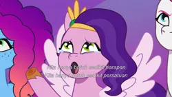 Size: 3072x1727 | Tagged: safe, derpibooru import, screencap, pipp petals, zipp storm, pegasus, pony, unicorn, g5, my little pony: tell your tale, spoiler:g5, spoiler:my little pony: tell your tale, spoiler:tyts01e67, :o, crying, female, image, jpeg, mare, misty brightdawn, open mouth, rebirth misty, royal sisters (g5), siblings, sisters, spread wings, starry eyes, tears of joy, the rise and fall, trio, trio female, wingding eyes, wings