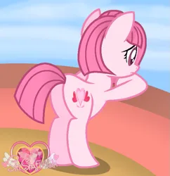 Size: 655x678 | Tagged: safe, artist:muhammad yunus, derpibooru import, oc, oc:annisa trihapsari, unofficial characters only, earth pony, pony, annibutt, base used, butt, female, image, mare, plot, png, solo, watermark, worried