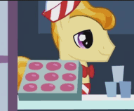 Size: 191x158 | Tagged: safe, derpibooru import, edit, screencap, unnamed character, unnamed pony, pony, games ponies play, cinnamon bun, food, image, male, png, stallion, sugar glass