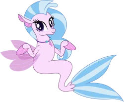 Size: 3662x3000 | Tagged: safe, artist:cloudy glow, derpibooru import, silverstream, seapony (g4), school daze, .ai available, image, png, simple background, solo, transparent background, vector