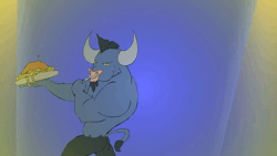 Size: 1920x1080 | Tagged: safe, artist:kanashiipanda, artist:silva hound, derpibooru import, iron will, goat, minotaur, 2013, :t, animated, bucktooth, dancing, derp, disc jockey, disco, downloadable content, eating, food, fork, frame by frame, g4, glare, headbang, image, link in description, looking at you, male, muscles, muscular male, music, nostalgia, open mouth, party, pasta, plate, rave, sauce, scratching, smiling, smirk, spaghetti, spotlight, turntable, video, vinyl, wat, webm, youtube, youtube link, youtube video