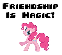 Size: 775x684 | Tagged: safe, artist:polygonical, derpibooru import, edit, pinkie pie, earth pony, pony, friendship is magic, season 1, 8-bit, female, g4, game boy, image, laughter song, mare, png, pose, simple background, solo, song cover, stock vector, white background