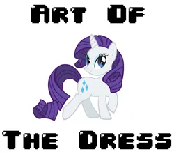 Size: 775x684 | Tagged: safe, artist:durpy, artist:polygonical, derpibooru import, edit, rarity, pony, unicorn, season 1, suited for success, 8-bit, art of the dress, female, g4, game boy, image, mare, png, raised hoof, simple background, smiling, solo, song cover, stock vector, vector, white background