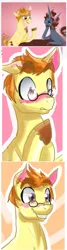 Size: 317x1184 | Tagged: safe, artist:askprosecutie, artist:frostedminispooner, derpibooru import, oc, oc:nursery rhyme, oc:prosecutie, earth pony, pony, unicorn, ask nursery rhyme, female, image, male, mare, png, stallion