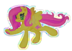 Size: 1156x826 | Tagged: safe, artist:larvaecandy, derpibooru import, fluttershy, pegasus, pony, image, paint 3d, png, simple background, solo, transparent background