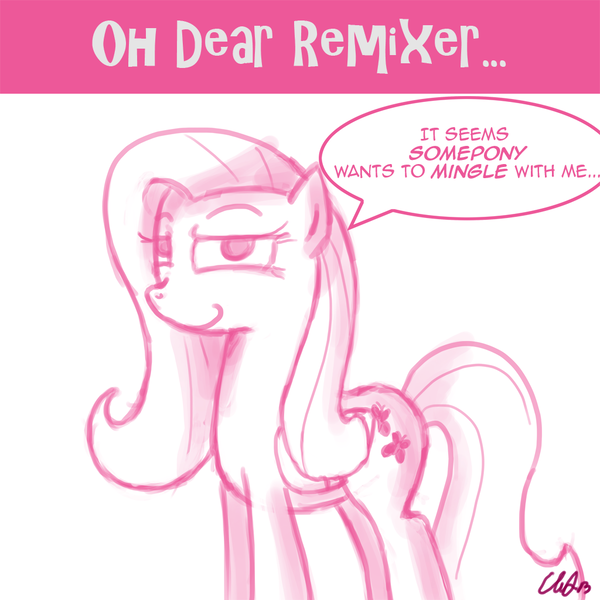 Size: 1024x1024 | Tagged: dead source, safe, artist:flirtershy, derpibooru import, fluttershy, pegasus, pony, dialogue, female, image, looking at you, mare, monochrome, png, simple background, smiling, smiling at you, smug, solo, white background