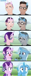 Size: 1239x2974 | Tagged: safe, artist:axiomtf, derpibooru import, starlight glimmer, trixie, human to pony, image, male to female, png, rule 63, transformation, transgender transformation