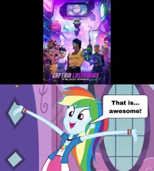 Size: 3192x3542 | Tagged: safe, edit, edited screencap, ponerpics import, ponybooru import, screencap, rainbow dash, frog, human, pig, equestria girls, equestria girls (movie), alex taylor, bullfrog, captain dolph laserhawk, captain laserhawk: a blood dragon remix (netflix), image, jade, pey'j, png, rayman, sarah fisher