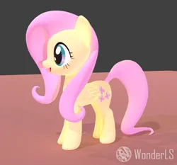 Size: 1042x971 | Tagged: safe, artist:wonderls, derpibooru import, fluttershy, pegasus, pony, 3d, 3d model, image, png