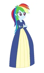 Size: 384x636 | Tagged: safe, artist:cheerful9, artist:selenaede, derpibooru import, rainbow dash, human, equestria girls, alternate clothes, cinematic adventures, cinematic adventures 'sweeney todd: the demon barber of fleet street', clothes, crossed arms, dress, female, image, png, rainbow dash always dresses in style, smiling, solo, victorian, victorian dress