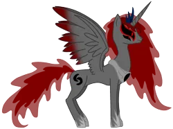 Size: 2482x1846 | Tagged: safe, artist:riygan, derpibooru import, edit, oc, oc:princess eclipse, unofficial characters only, alicorn, pony, clothes, colored, crown, female, horn, image, jewelry, mare, png, regalia, shoes, simple background, spread wings, transparent background, wings