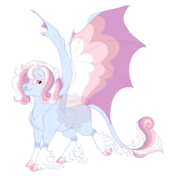 Size: 3800x3800 | Tagged: safe, artist:gigason, derpibooru import, oc, oc:silver lace, bat pony, pony, female, image, magical threesome spawn, mare, offspring, parent:oc:lavandula, parent:oc:silver lace, parent:trixie, png, simple background, solo, transparent background