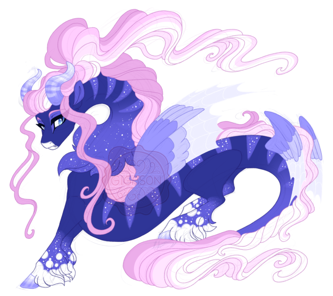 Size: 3600x3200 | Tagged: safe, artist:gigason, derpibooru import, oc, oc:river lullaby, draconequus, image, magical threesome spawn, multiple parents, offspring, parent:discord, parent:fluttershy, parent:princess luna, png, simple background, solo, transparent background