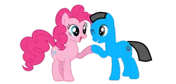 Size: 1350x642 | Tagged: safe, artist:williamsvenancio, derpibooru import, pinkie pie, oc, oc:william, earth pony, pony, 1000 hours in ms paint, canon x oc, female, image, male, png, shipping, simple background, straight, transparent background