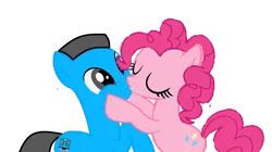Size: 1543x864 | Tagged: safe, artist:williamsvenancio, derpibooru import, pinkie pie, oc, oc:william, earth pony, pony, 1000 hours in ms paint, canon x oc, female, image, kissing, male, png, simple background, straight, transparent background