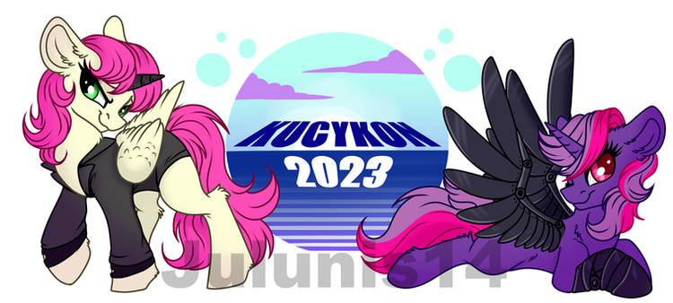 Size: 750x338 | Tagged: safe, artist:julunis14, derpibooru import, oc, oc:flash hope, oc:gallant fop, unofficial characters only, duo, female, image, jpeg, kucykon