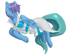 Size: 3569x2765 | Tagged: safe, artist:eta, derpibooru import, oc, oc:dr.lancet dois, oc:dr.picsell dois, unofficial characters only, pegasus, pony, derpibooru community collaboration, 2024 community collab, clothes, father and child, father and son, image, lab coat, lying down, lying on top of someone, male, png, simple background, sleeping, sleepy, stallion, transparent background, unshorn fetlocks, wings