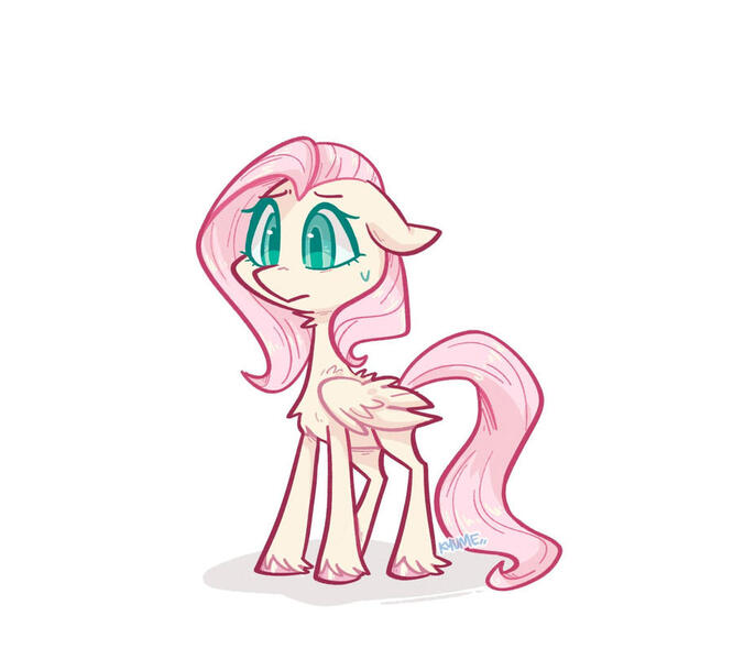 Size: 900x811 | Tagged: safe, artist:kazunekomori, derpibooru import, fluttershy, pony, image, jpeg, simple background, solo, white background