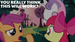 Size: 2000x1125 | Tagged: safe, derpibooru import, edit, edited screencap, editor:quoterific, screencap, apple bloom, big macintosh, cheerilee, scootaloo, sweetie belle, hearts and hooves day (episode), cutie mark crusaders, image, png