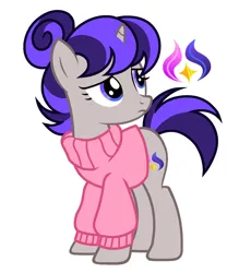 Size: 1280x1464 | Tagged: safe, artist:vi45, derpibooru import, oc, unofficial characters only, pony, unicorn, clothes, female, image, jpeg, mare, simple background, solo, sweater, white background