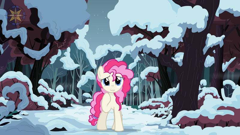 Size: 3464x1948 | Tagged: safe, artist:r4hucksake, derpibooru import, oc, oc:fizzy cider, earth pony, pony, female, image, mare, png, recolor, snow, solo, tree