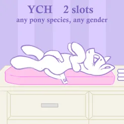 Size: 3000x3000 | Tagged: suggestive, artist:foxxo666, derpibooru import, pony, commission, cute, diaper, diaper change, diaper fetish, fetish, image, indoors, jpeg, looking at you, lying down, on back, raised hoof, smiling, smiling at you, solo, your character here