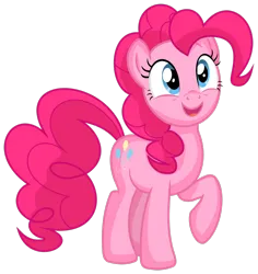 Size: 3184x3371 | Tagged: safe, artist:majorleaguegamintrap, derpibooru import, pinkie pie, earth pony, pony, cel shading, female, happy, image, mare, png, shading, simple background, smiling, solo, transparent background, vector