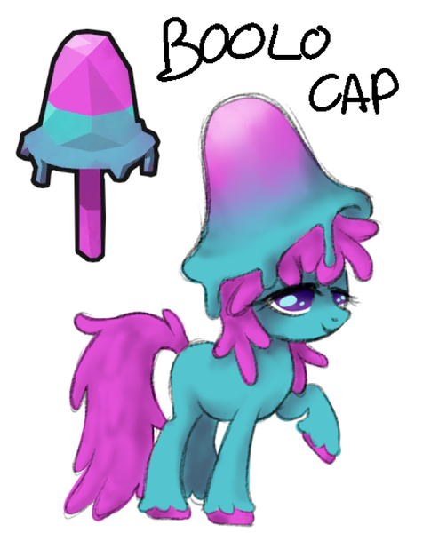 Size: 684x863 | Tagged: safe, artist:wtfponytime, derpibooru import, ponified, alien, alien pony, earth pony, mushroom pony, original species, pony, boolo cap, crossover, deep rock galactic, image, mushroom, png, simple background, solo, unshorn fetlocks, white background