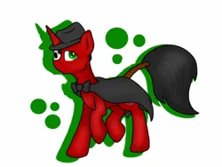 Size: 1024x768 | Tagged: safe, artist:ashley-the-muffin, derpibooru import, oc, oc:harmonia, unofficial characters only, pony, unicorn, cape, clothes, hat, image, jpeg, leonine tail, male, mask, phantom of the opera, solo, stallion, tail