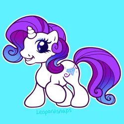 Size: 1200x1200 | Tagged: safe, artist:leopardsnaps, derpibooru import, rarity, pony, unicorn, g3, g3.5, g4, g4 to g3.5, generation leap, image, multicolored hair, png, raised hoof, redesign, simple background, smiling, solo