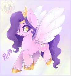 Size: 1895x2040 | Tagged: safe, artist:bloody-pink, derpibooru import, pipp petals, pegasus, pony, g5, adorapipp, cute, eye clipping through hair, eyebrows, eyebrows visible through hair, female, image, looking at you, mare, name, open mouth, open smile, png, smiling, smiling at you, solo, spread wings, unshorn fetlocks, wings