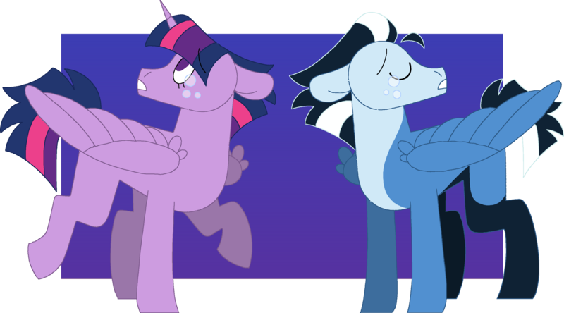 Size: 3307x1835 | Tagged: safe, artist:lepoppeta, derpibooru import, twilight sparkle, twilight sparkle (alicorn), ponified, alicorn, pegasus, pony, airplanes (song), cringetober, crossover, crossover shipping, crying, eyes closed, female, image, male, mare, mordecai, mordetwi, png, regular show, shipping, simple background, stallion, straight, transparent background